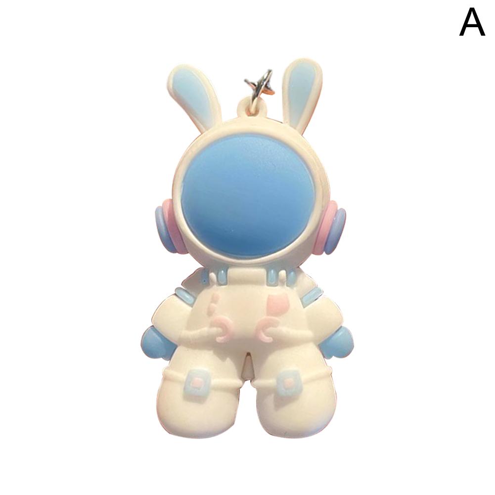 thumbnail image 1 of Llavero de conejo espacial, colgante para mochila escolar infantil, exquisito detalle de empuje, pequeño regalo para estudiantes de jardín de infantes., 1 of 2