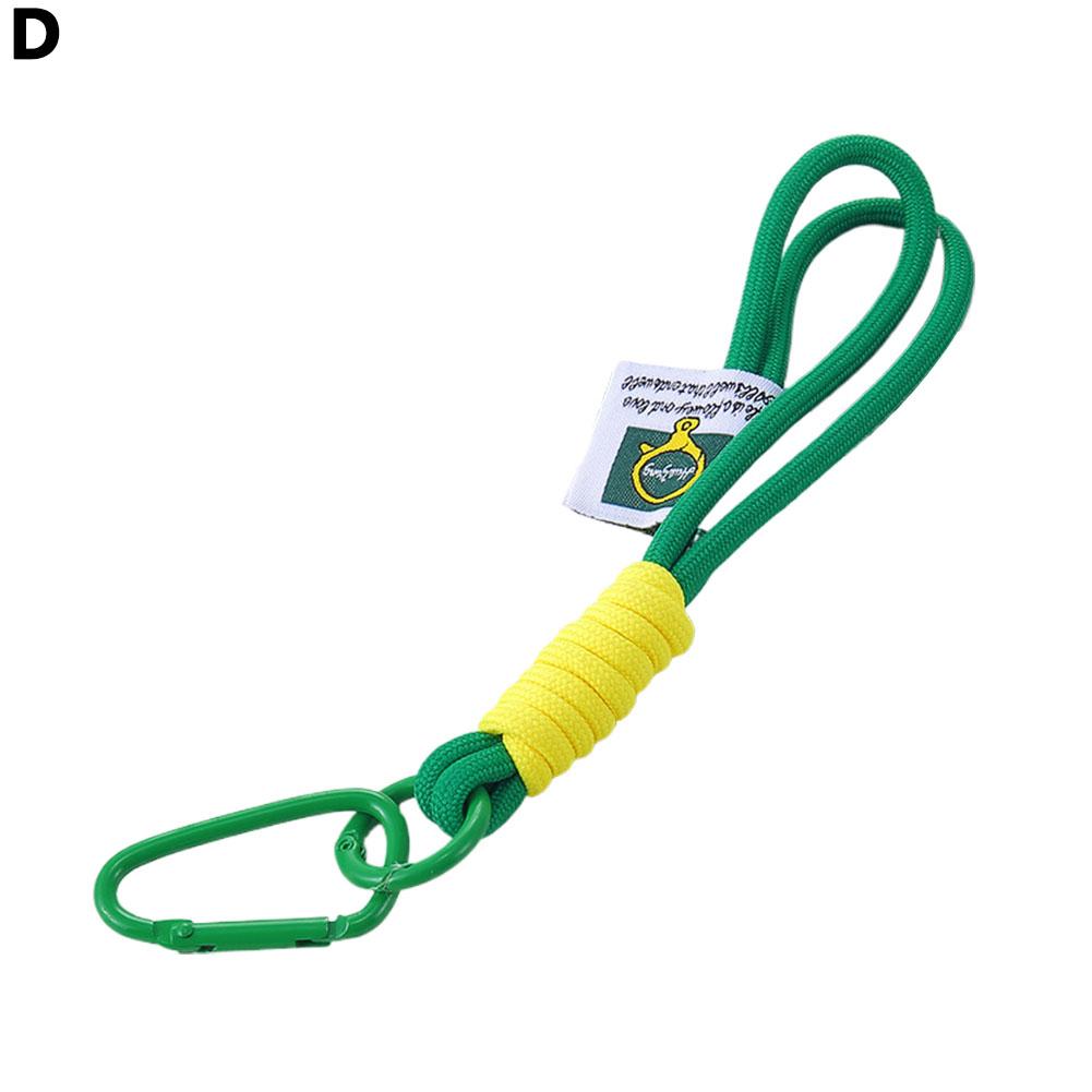 thumbnail image 1 of Llavero de cuerda trenzada de nailon para hombre y mujer, con hebilla de montañismo, para parejas, con colgante de red para bolso, llavero de coche de celebridad., 1 of 7