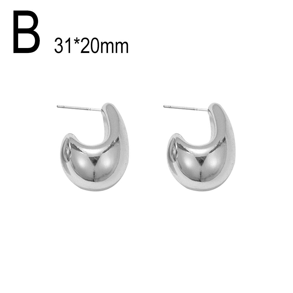 thumbnail image 1 of Pendientes geométricos sencillos en forma de lágrima para mujer, versátiles y modernos., 1 of 2