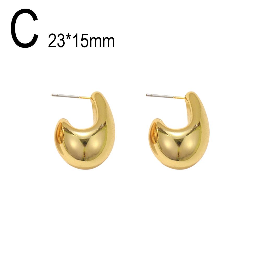 Pendientes geométricos sencillos en forma de lágrima para mujer, versátiles y modernos.