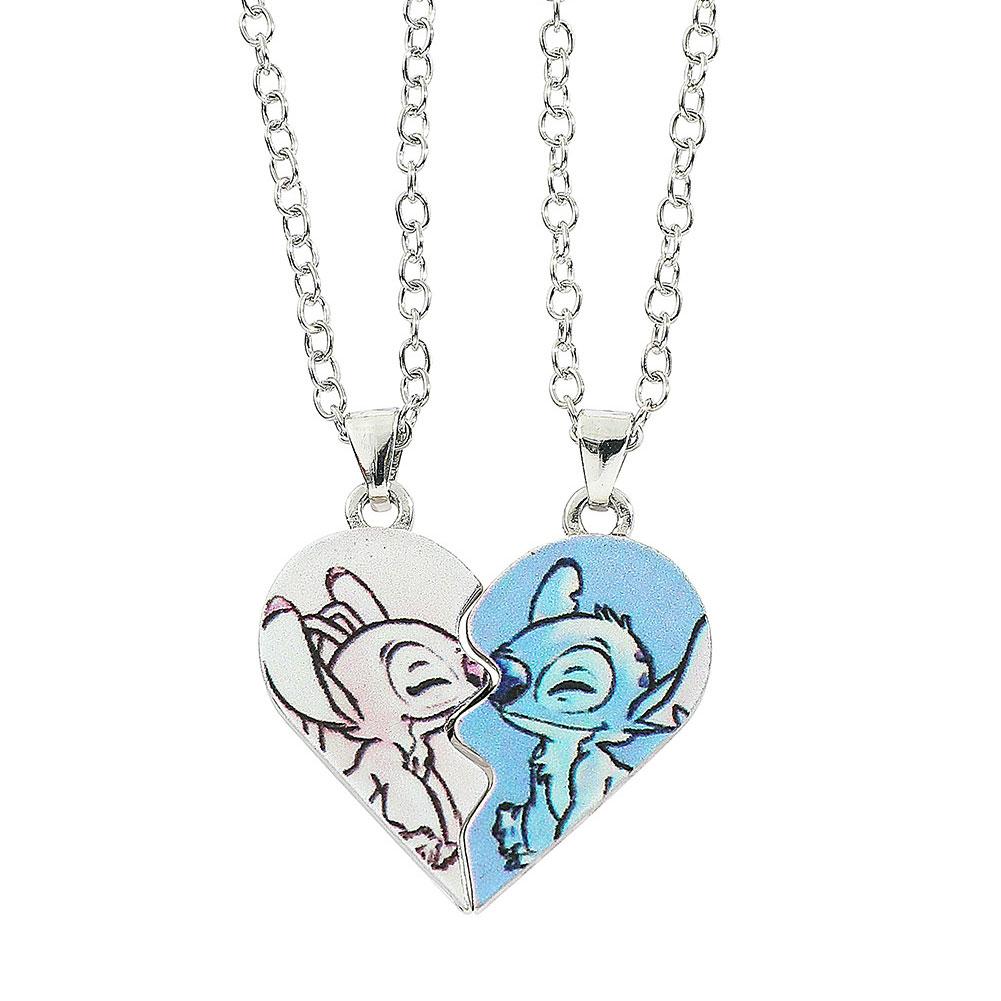 thumbnail image 1 of Collar con colgante de estrella y Stitch, diseño de ángel de Stitch, para pareja, joyería, 1 of 2