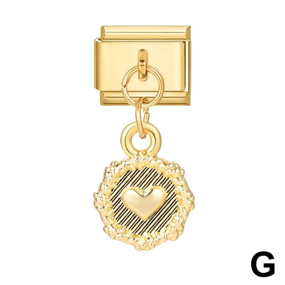 thumbnail image 1 of Pulsera modular italiana hecha a mano, creativa, versátil, con colgante dorado, moderna, retro, accesorios de pulsera., 1 of 7