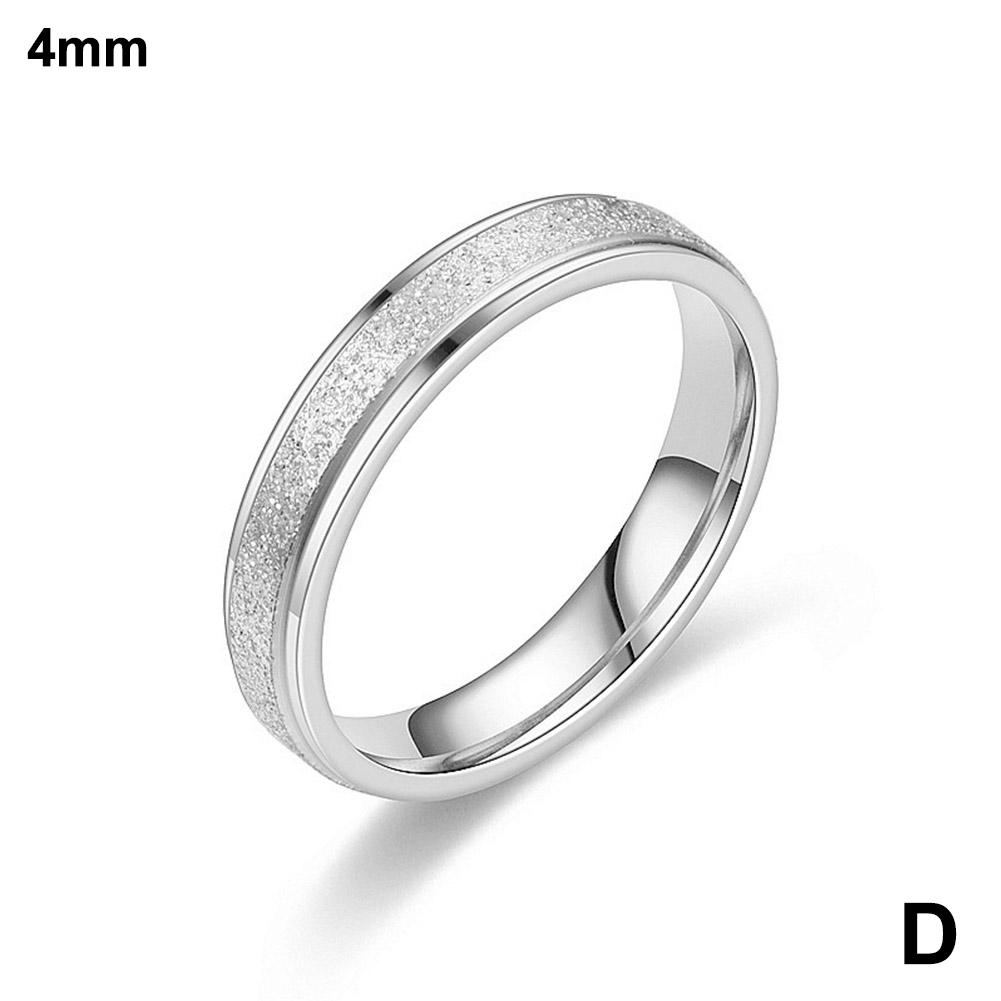 Anillo pequeño de acero de titanio esmerilado para mujer, estilo coreano, anillo de moda para pareja, para hombre.