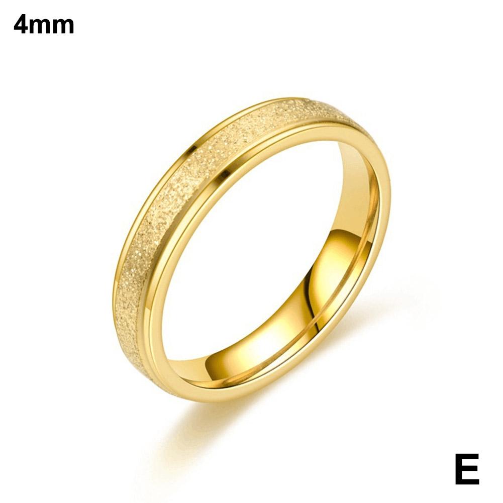 Anillo pequeño de acero de titanio esmerilado para mujer, estilo coreano, anillo de moda para pareja, para hombre.