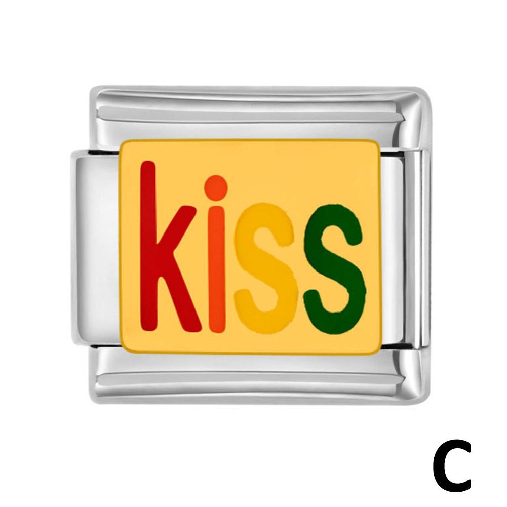 thumbnail image 1 of Pulsera modular conmemorativa de acero inoxidable con texto en inglés "Love Event" hecha a mano, con costuras DIY, unisex., 1 of 2