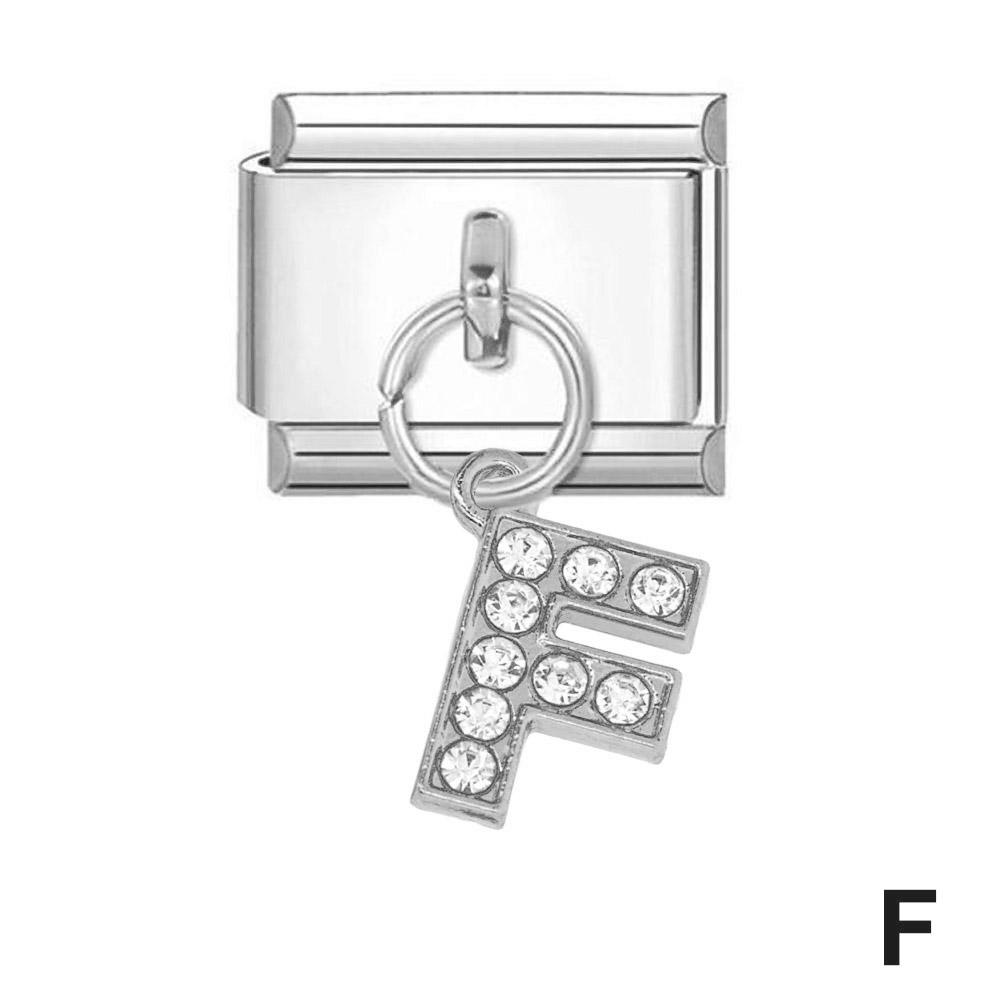 thumbnail image 1 of Pulsera con colgante de letra italiana, nueva, de acero inoxidable, ideal para hacer tú mismo., 1 of 2