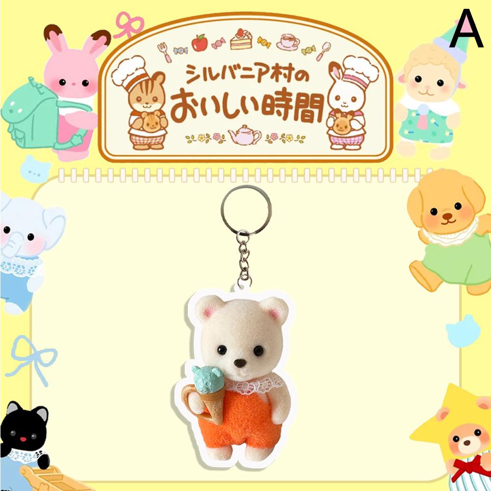 thumbnail image 1 of Llavero acrílico de Sylvanian Families, accesorio para llavero con personaje, colgante, cadena de juego de rol de dibujos animados, accesorios para llavero, regalo, 1 of 2
