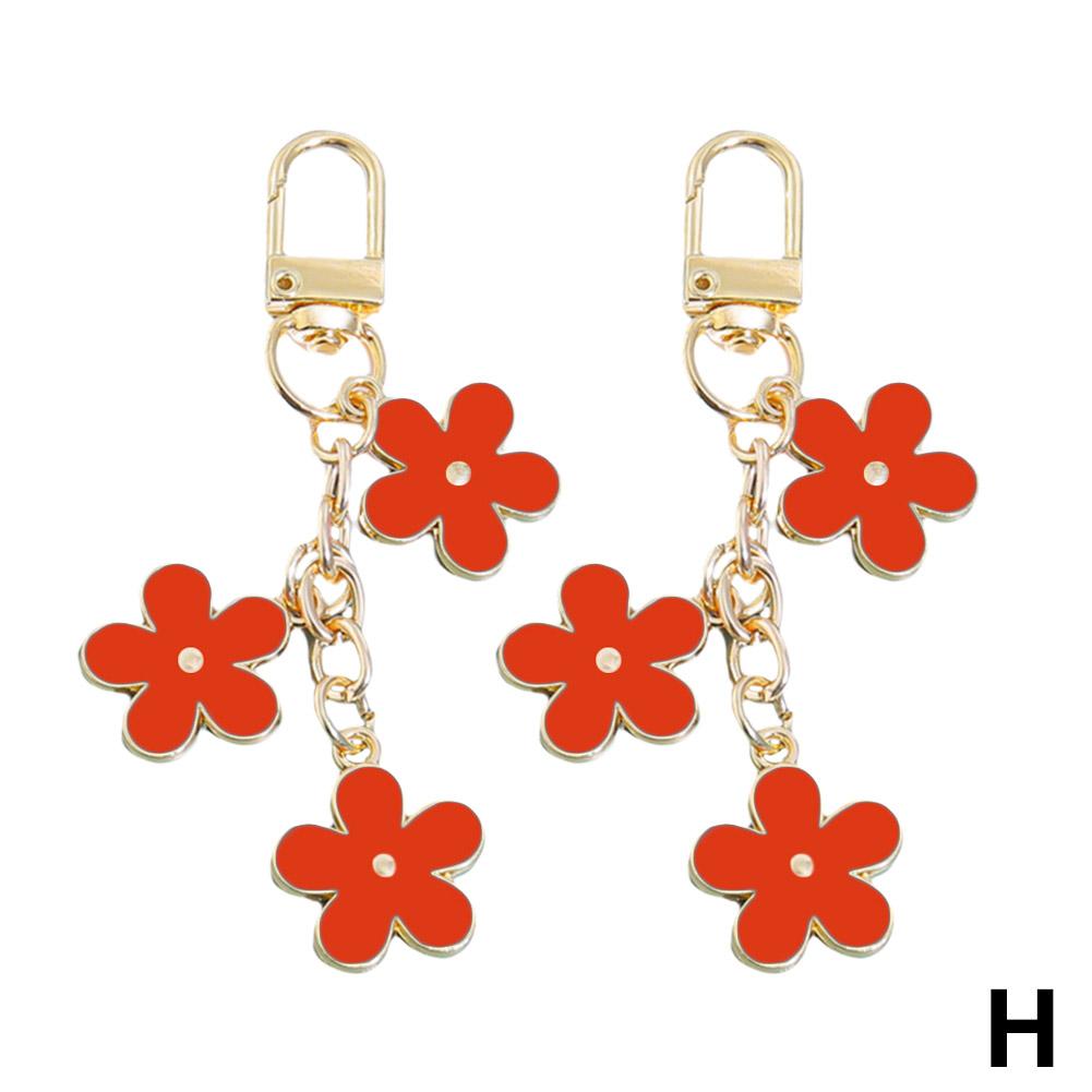 thumbnail image 1 of 2 llaveros de flores de doble cara de colores, de metal, para decorar bolsos y auriculares., 1 of 2