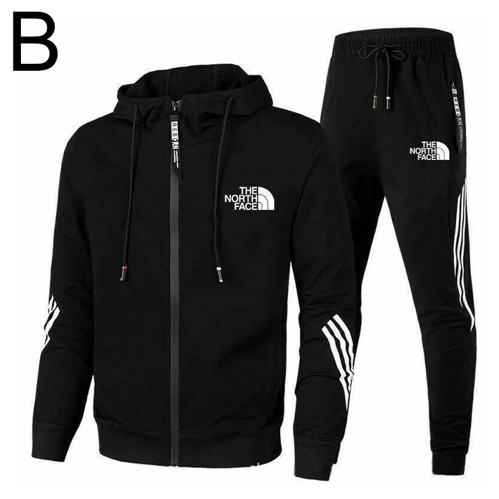 Nuevo traje deportivo de otoño para hombre, traje informal con cremallera y cuello alto.