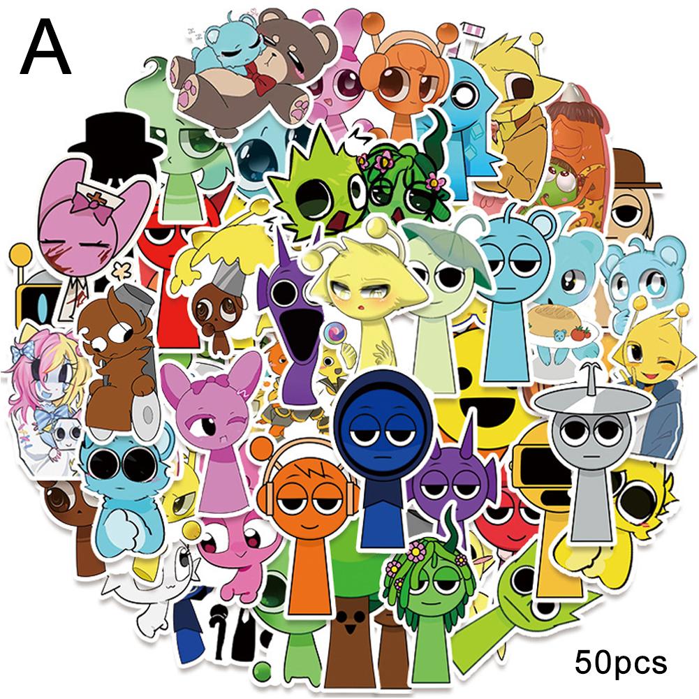 50 pegatinas de Spurnki Rhythm Box, pegatinas para cuaderno, pegatinas de guitarra Water Cup, pegatinas para teléfono móvil y ordenador