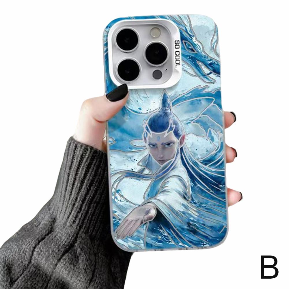 thumbnail image 1 of Nezha - Funda para Apple 16, Pro Max 15, color plata, iPhone 14, iPhone 13, dibujos animados 11, 12, X, 8, 7, XS, XS Max, XR, 8 Plus, 1 of 7