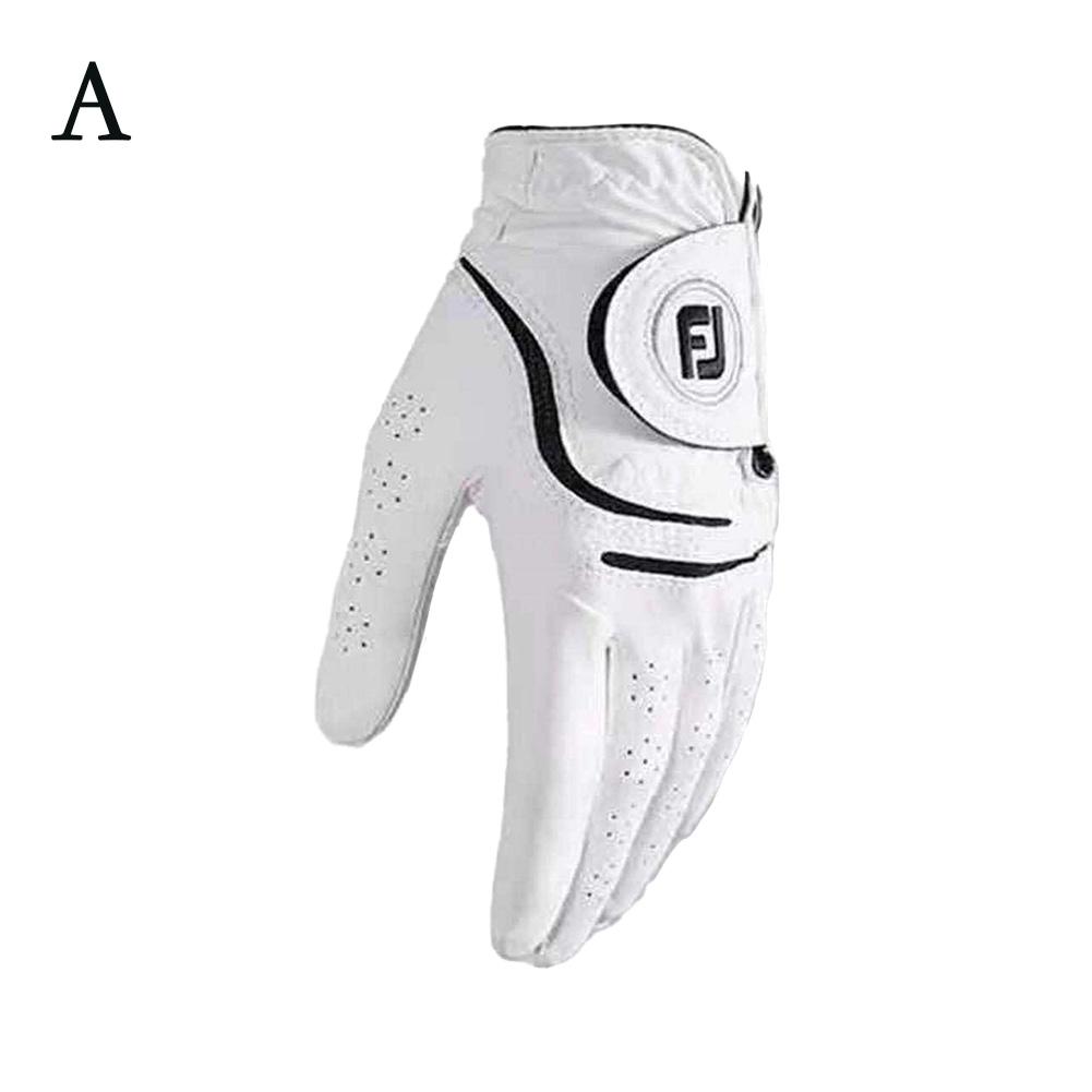 thumbnail image 1 of Guantes de golf para ciclismo al aire libre, de cuero, antideslizantes, transpirables, para hombre y mujer, color blanco y negro., 1 of 2