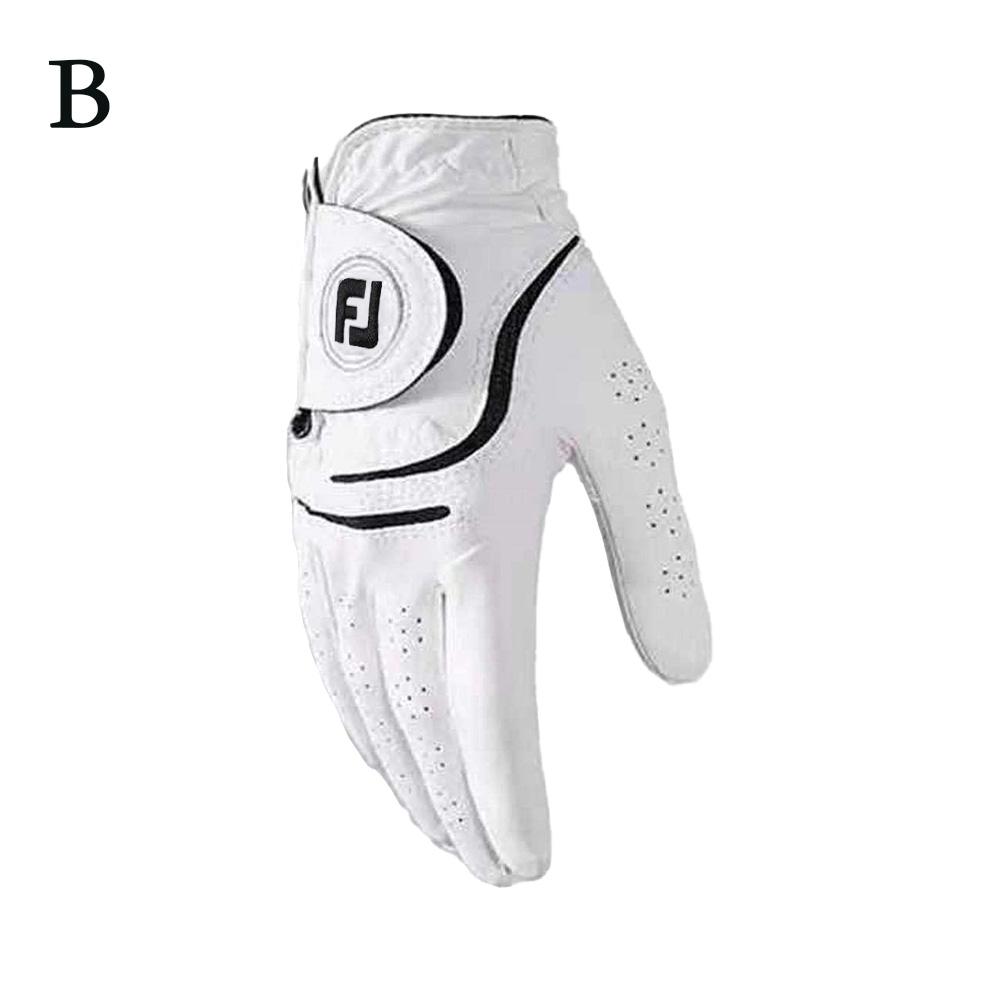 thumbnail image 1 of Guantes de golf para ciclismo al aire libre, de cuero, antideslizantes, transpirables, para hombre y mujer, color blanco y negro., 1 of 2