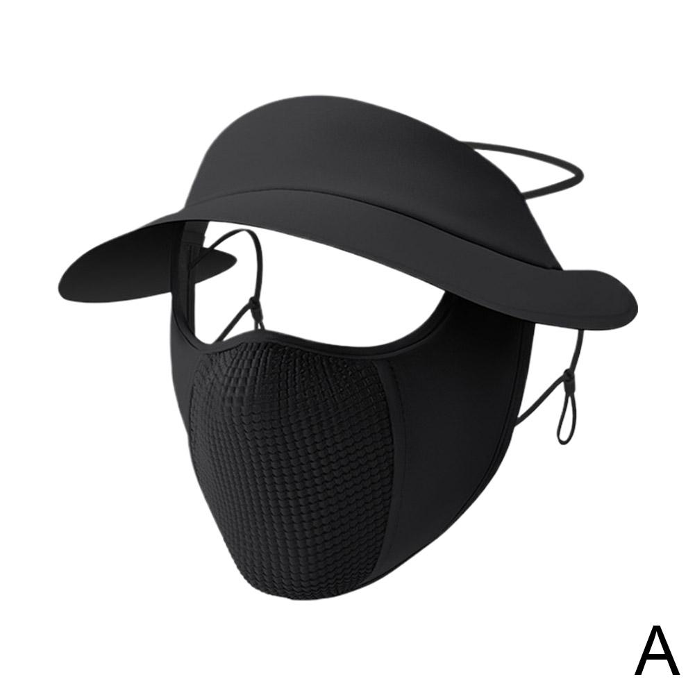 thumbnail image 1 of Máscara de protección solar para verano, sombrero de cara completa con ala integrada, fina, para ciclismo, transpirable y antiultravioleta., 1 of 2