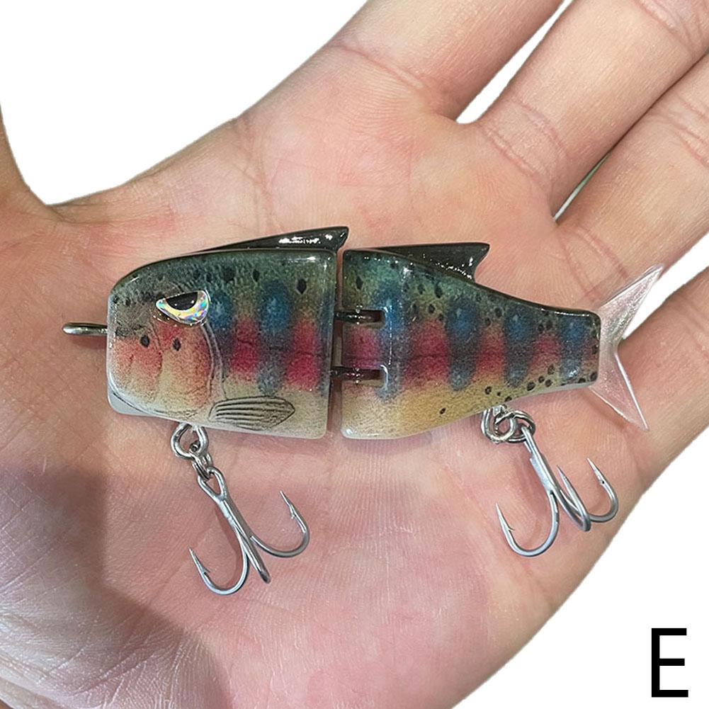 thumbnail image 1 of Señuelo de múltiples secciones para peces, 6,5 cm/11 g, perca de hundimiento lento, cebo duro, 2 secciones dobles para peces, cebo para lanzar a larga distancia, cebo pequeño para nadar., 1 of 2