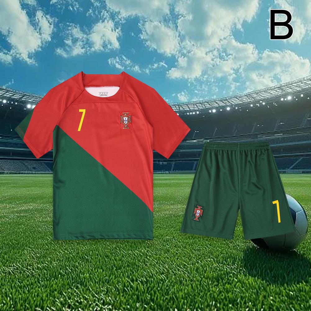 Camiseta de fútbol numerada para niños Samsung Argentina Portugal n.° 7, uniforme deportivo para jardín de infantes