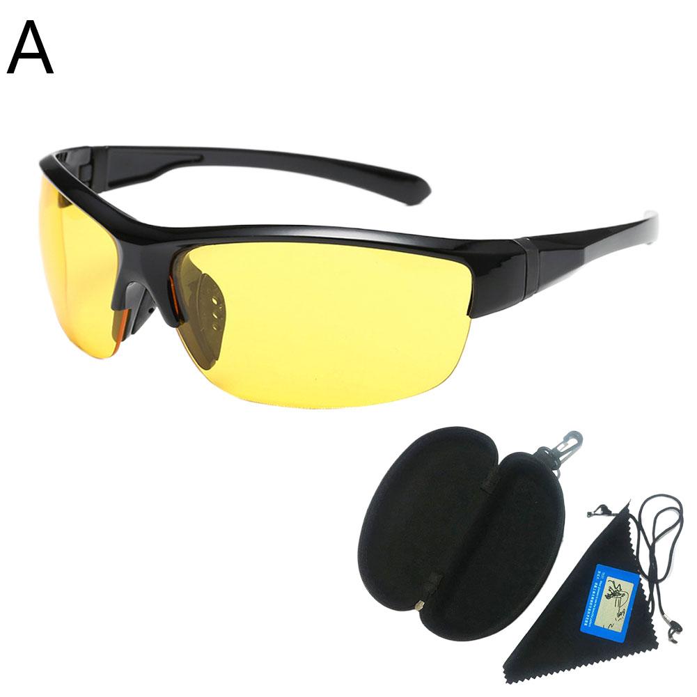 Gafas de sol para hombre, para deportes al aire libre, con estuche, para ciclismo, resistentes al viento