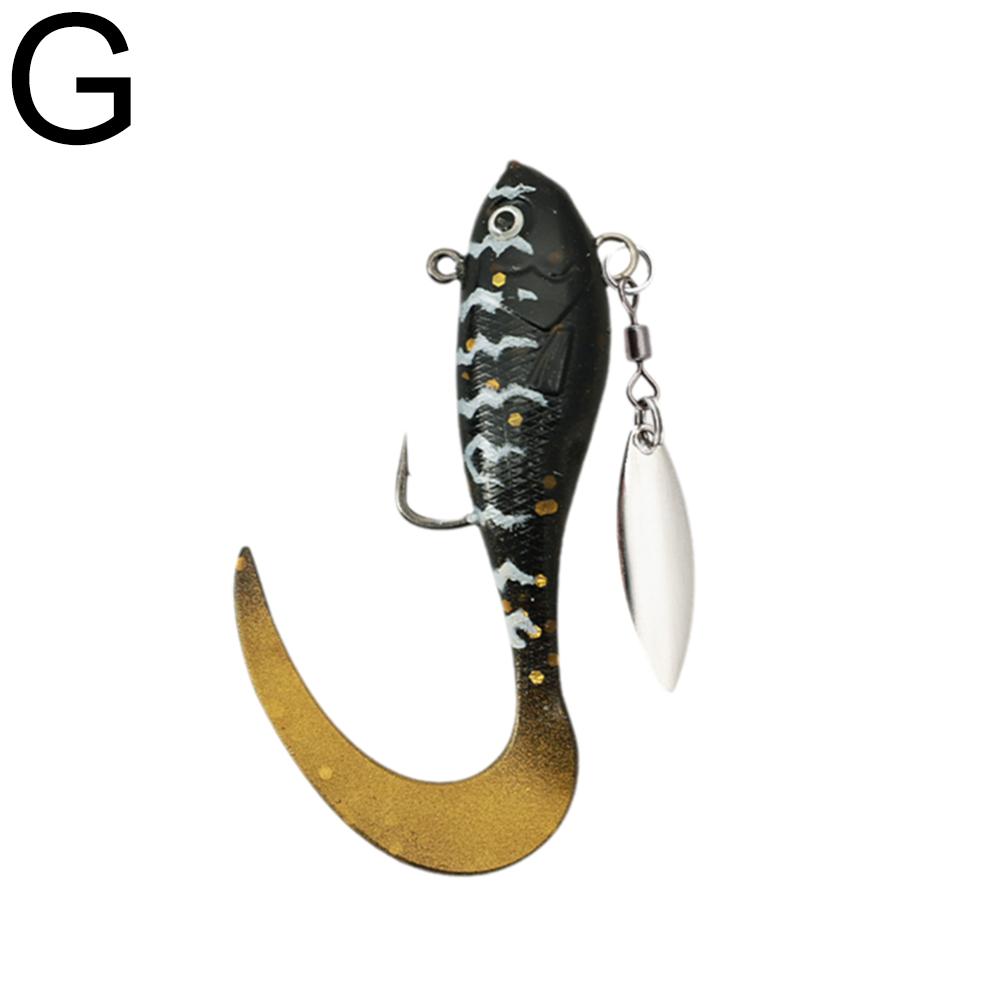 thumbnail image 1 of 1 pieza de señuelo de cola rizada de plomo para pesca, cebo blando, cebo biónico, cebo para lubina, pez mandarín, pesca en el mar., 1 of 7