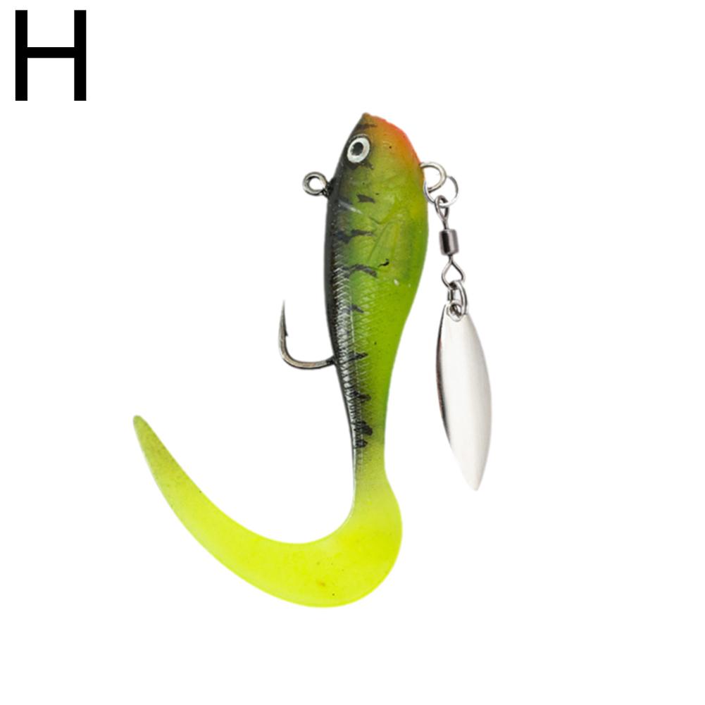 thumbnail image 1 of 1 pieza de señuelo de cola rizada de plomo para pesca, cebo blando, cebo biónico, cebo para lubina, pez mandarín, pesca en el mar., 1 of 7
