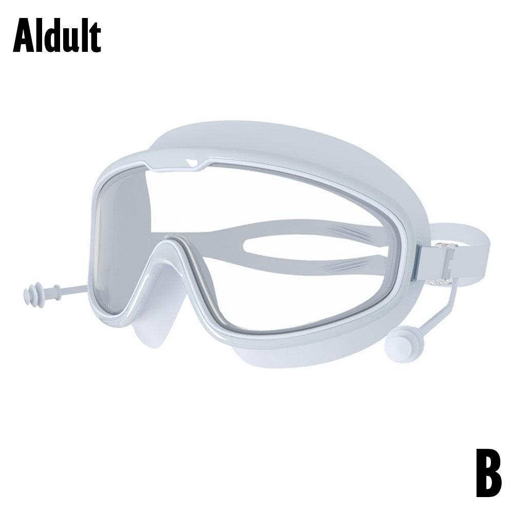 thumbnail image 1 of Gafas de natación para adultos con montura grande, impermeables y antivaho, de alta definición, con tapones para los oídos, de silicona, para niños., 1 of 7