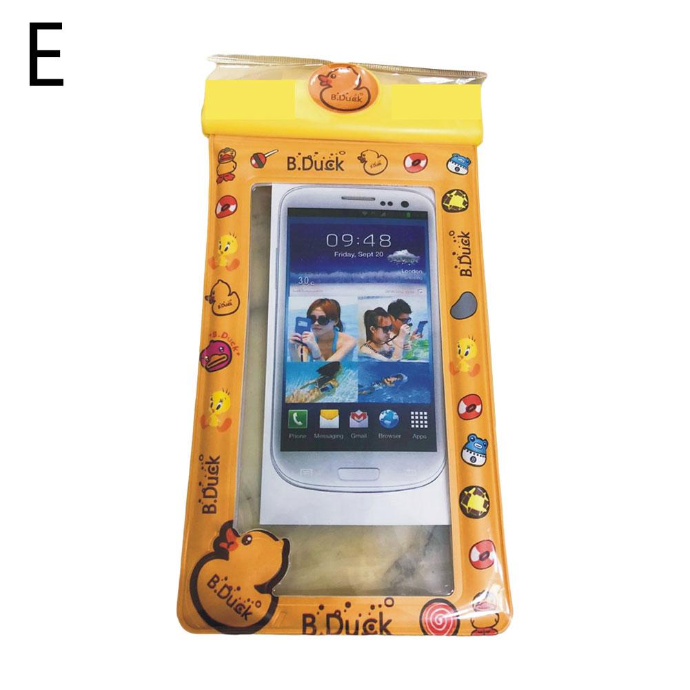 Bonita bolsa impermeable para teléfono móvil con dibujos animados, bolsa de aire flotante con pantalla táctil, funda protectora para teléfono móvil para natación a la deriva.