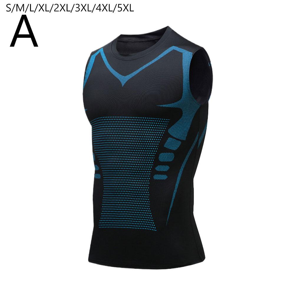 thumbnail image 1 of Chaleco ajustado de baloncesto para hombre, mallas deportivas, estilo americano, de entrenamiento, de secado rápido, elástico, transpirable, de manga corta., 1 of 7
