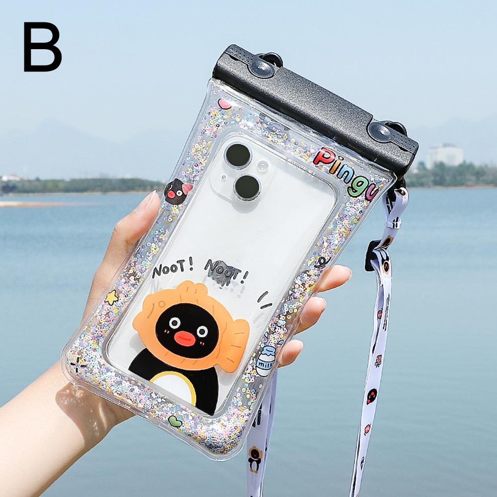 thumbnail image 1 of Bolsa impermeable para teléfono móvil con pantalla táctil, con cierre hermético para natación, ideal para tomar fotos, ideal para baño, playa y camping al aire libre., 1 of 2