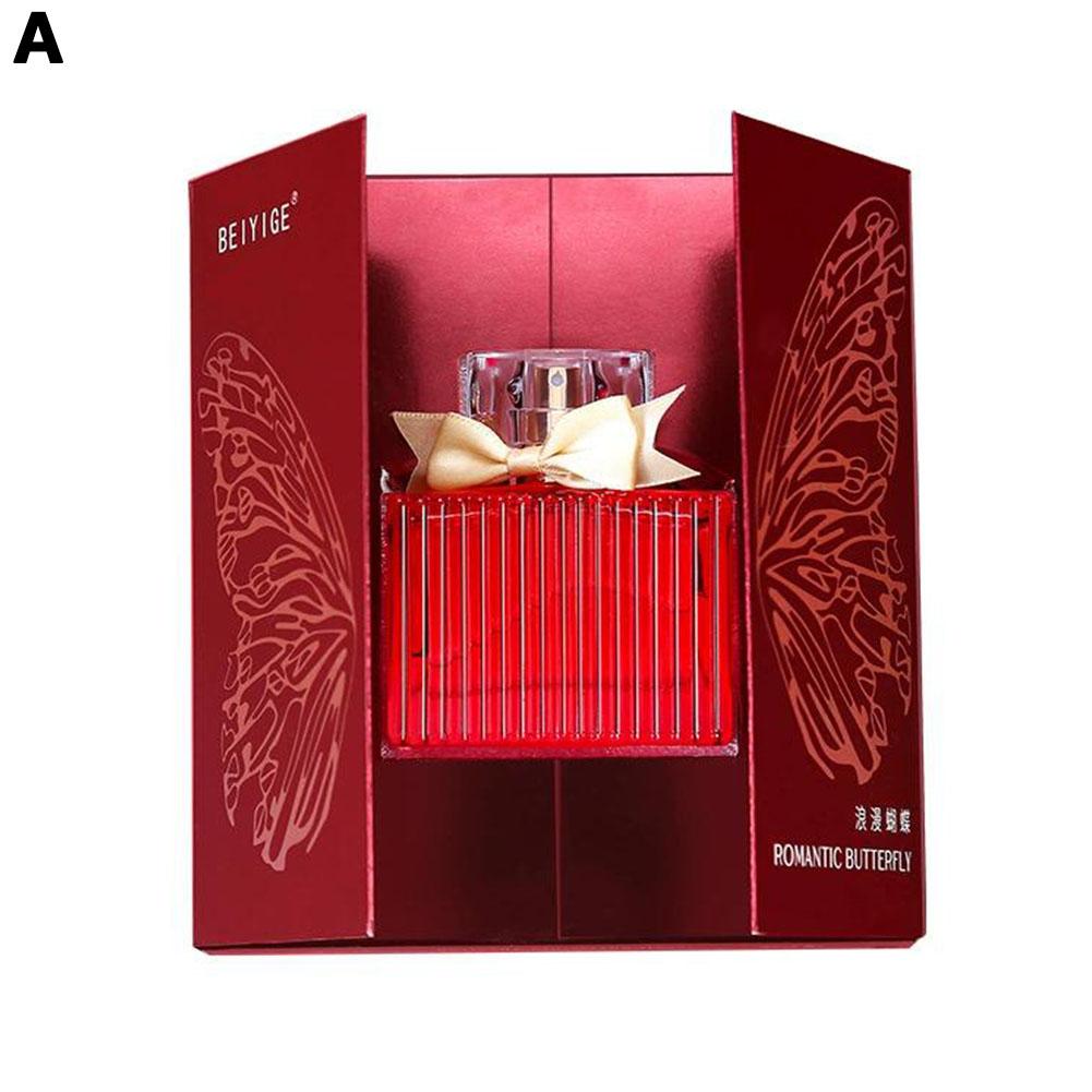 thumbnail image 1 of Perfume romántico de mariposa para mujer, caja de regalo, perfume de rosa de larga duración., 1 of 7