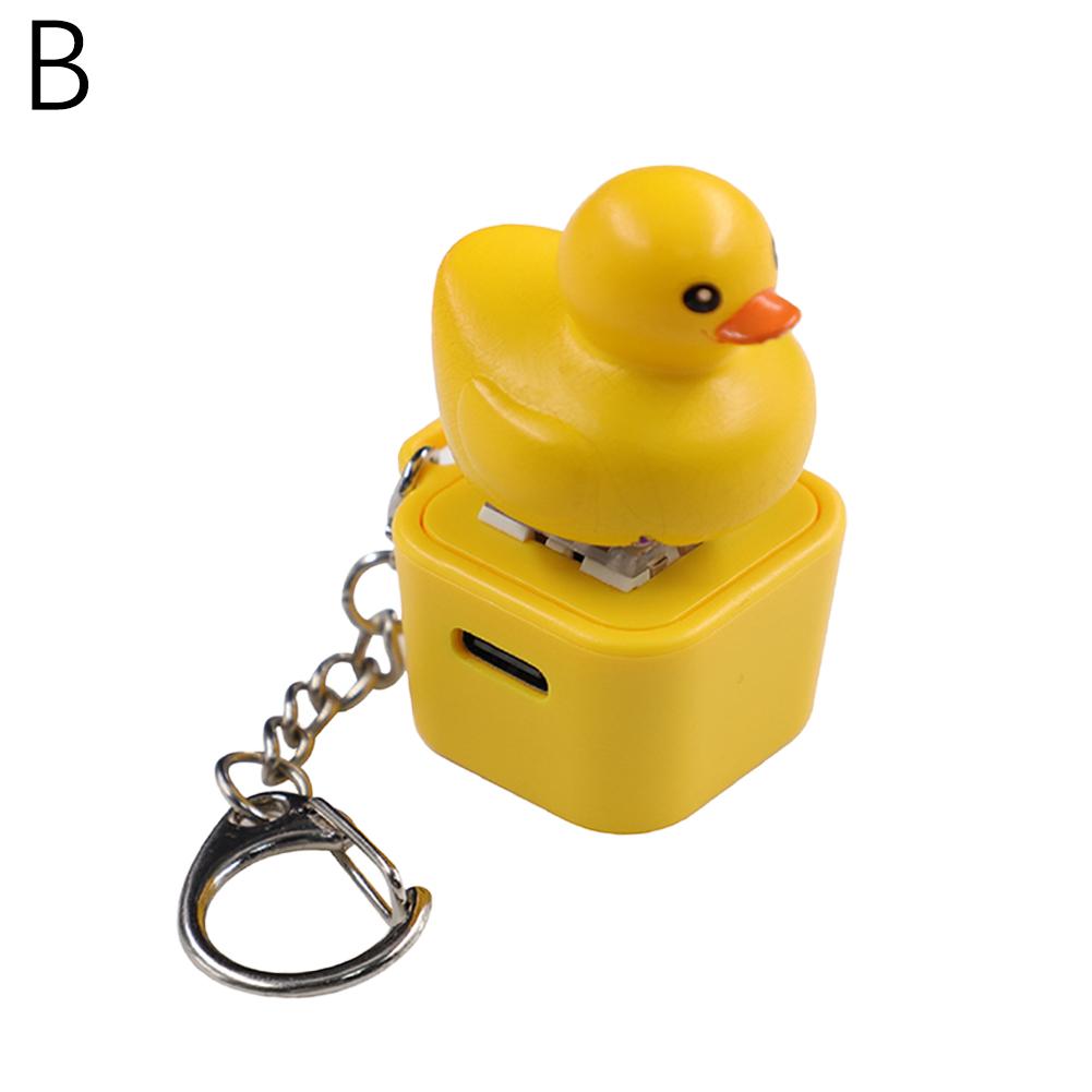 thumbnail image 1 of Pez de madera con garra de gato recargable, patito amarillo pequeño, asiento de eje intercambiable en caliente, cuerpo de eje reemplazable, efecto de iluminación colorido, probador de eje N212, 1 of 2