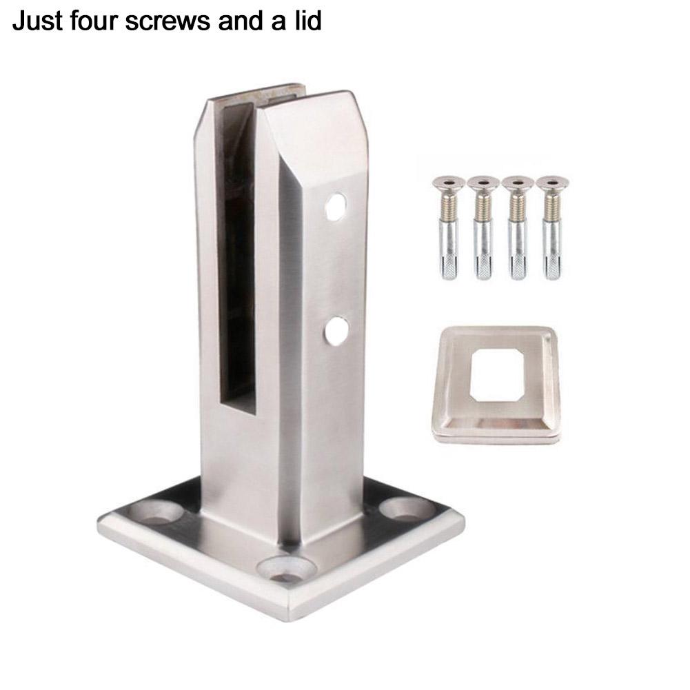 Abrazadera de acero inoxidable 304 para fijación de vidrio en pisos, piscinas, barandillas, escaleras, accesorios para pasamanos. Abrazadera para vidrio de piscina.