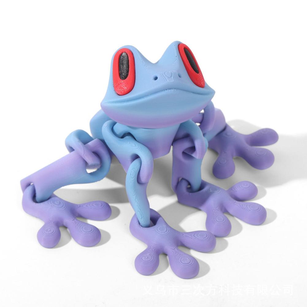 thumbnail image 1 of Rana magnética impresa en 3D, modelo móvil, artesanías, adornos para refrigerador de escritorio, juego de moda hecho a mano, 1 of 7