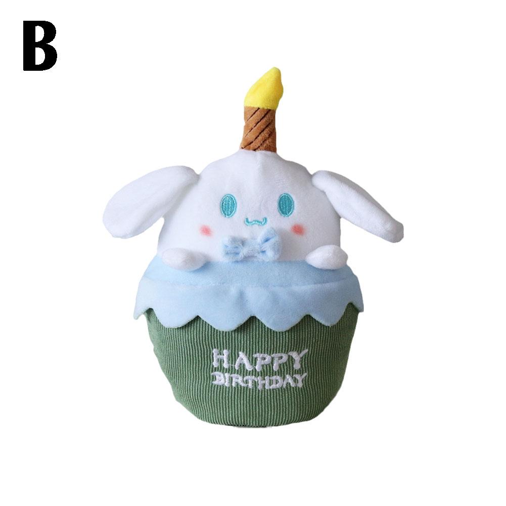 thumbnail image 1 of Muñeca de peluche Kuromie Melody Cinnamon Dog, con forma de pastel de cumpleaños y vela musical, 1 of 2