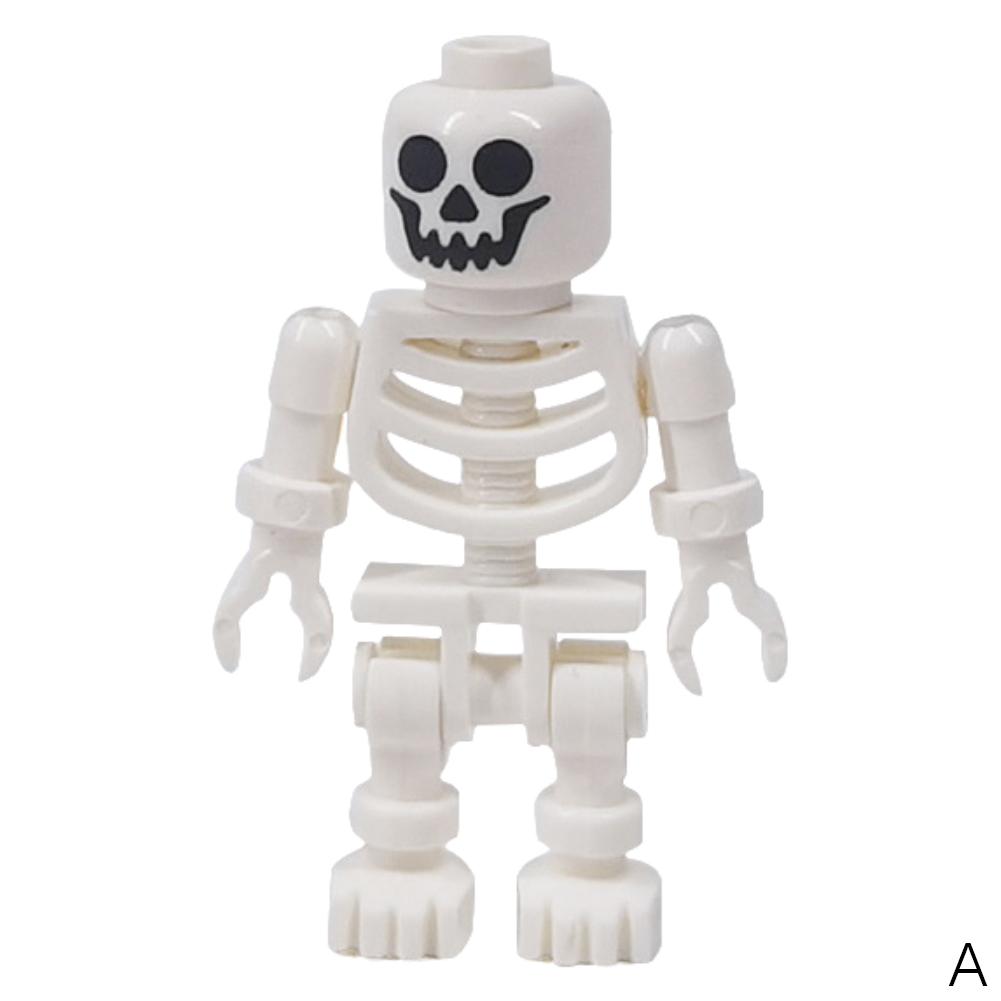 thumbnail image 1 of Muñecas ensambladas, pequeñas partículas, cementerio, bloques de construcción, Halloween, calavera, fantasma, muerte, escena, juguetes, 1 of 7