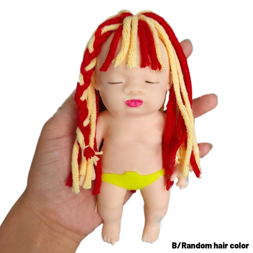 thumbnail image 1 of Muñeca negra de descompresión, aprieta el pelo, juguete divertido y desmontable, artefacto de descompresión de muñeca negra grande, 1 of 7