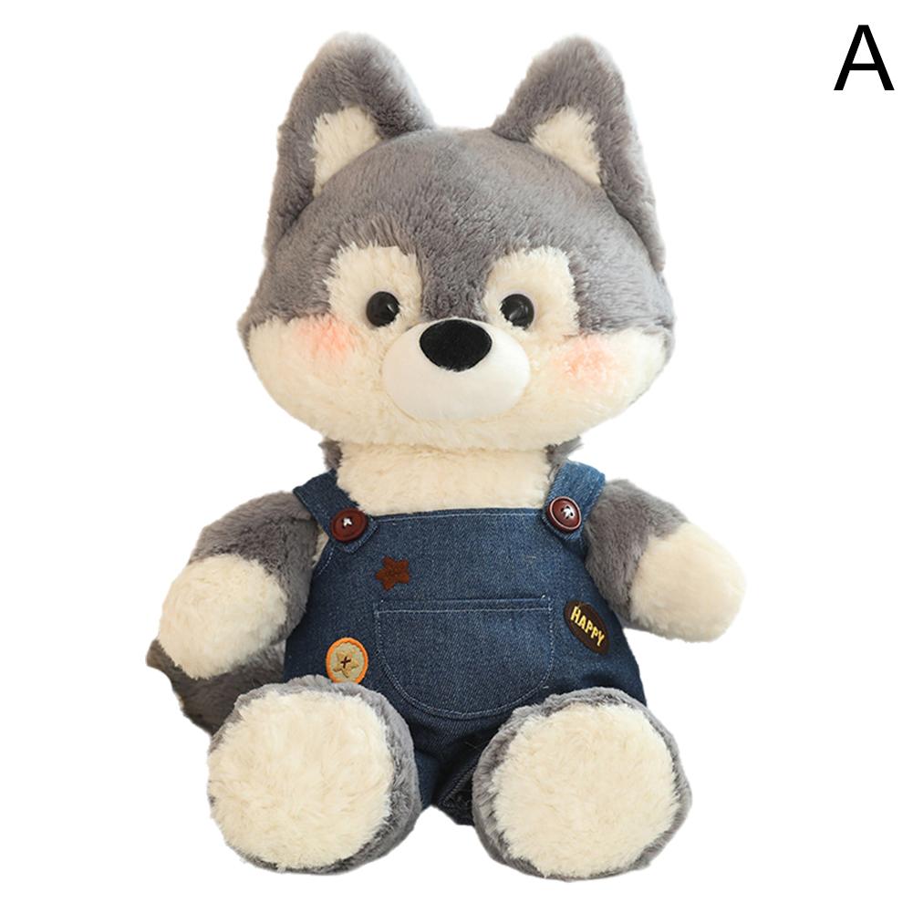 Peluche de zorro corriendo por el bosque, muñeco husky, linda almohada para dormir, regalo para niñas