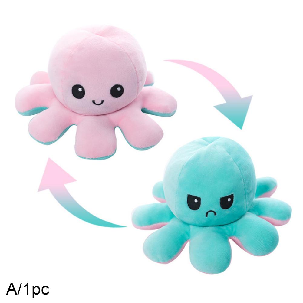 thumbnail image 1 of Pulpo de peluche de doble cara para niñas, regalo ideal para niños. Oferta especial., 1 of 7