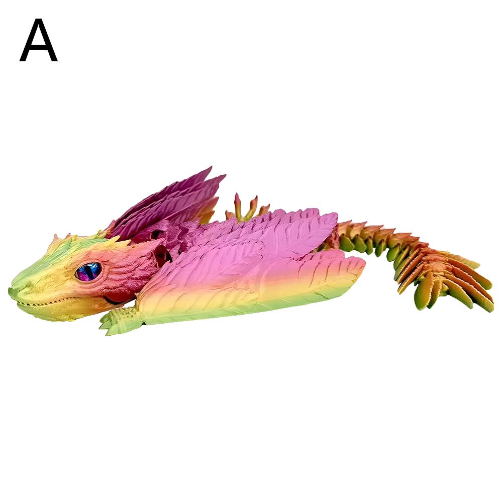 thumbnail image 1 of Juguete de simulación de Archaeopteryx, dragón volador impreso en 3D, con adornos, plumas articuladas, boca móvil y apertura para niños., 1 of 7