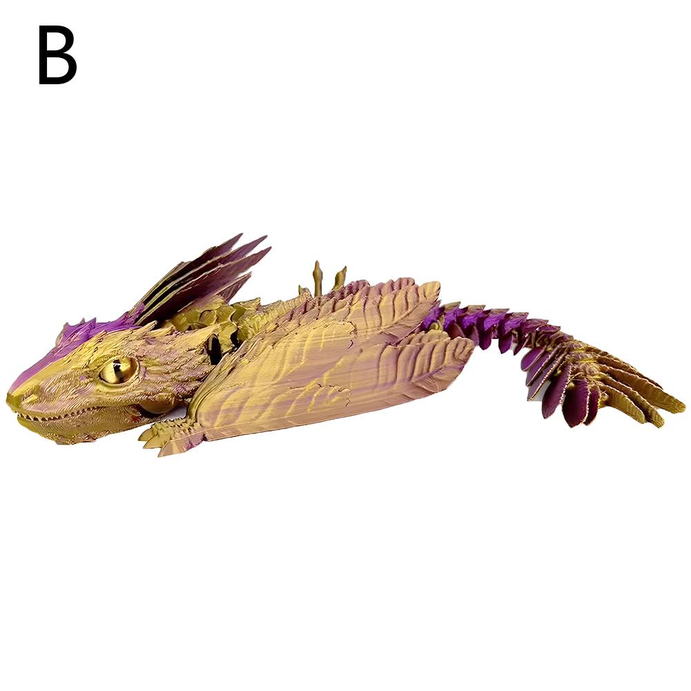 thumbnail image 1 of Juguete de simulación de Archaeopteryx, dragón volador impreso en 3D, con adornos, plumas articuladas, boca móvil y apertura para niños., 1 of 2