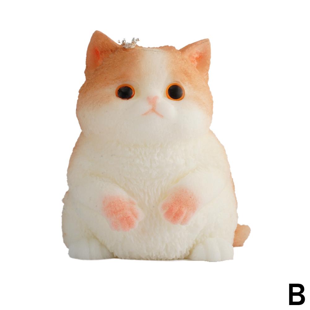 thumbnail image 1 of Juguete de descompresión de gato gordo gigante pintado a mano con música de simulación de silicona de grado alimenticio, regalo creativo DIY, 1 of 2