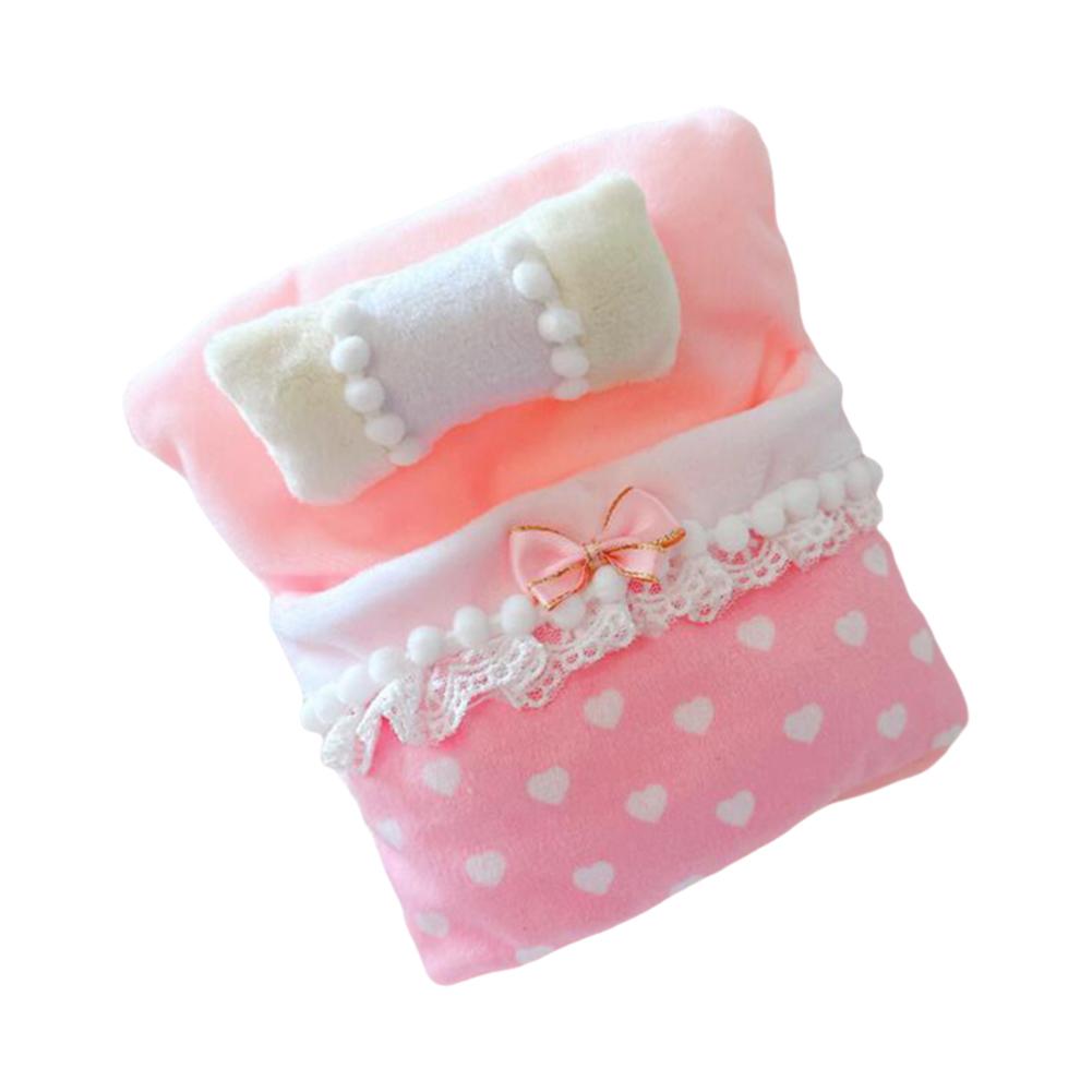 Accesorios para muñecas de algodón, colcha y almohada para cama de muñecas