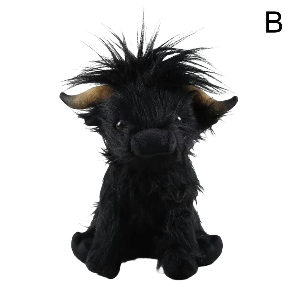 thumbnail image 1 of Nuevo producto: vaca de las Tierras Altas de celebridades de Internet, simulación de vaca de las Tierras Altas escocesas, juguete de peluche, muñeca de vaca, 1 of 2
