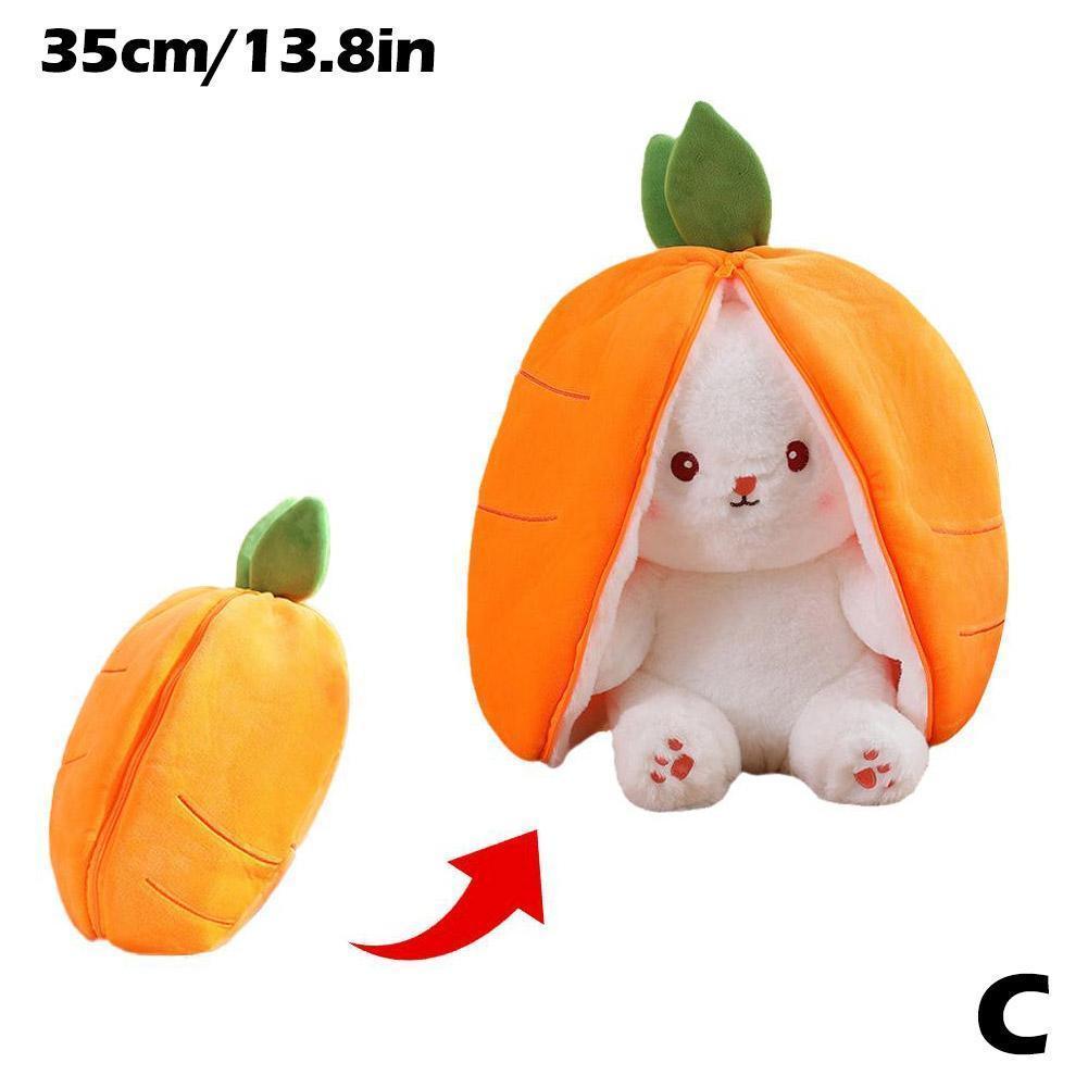 Muñeco de conejo de fresa y conejo de zanahoria de peluche