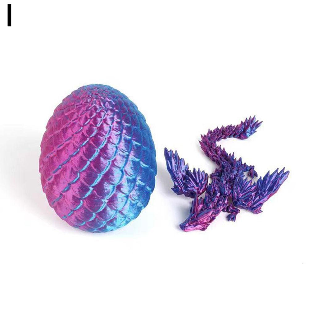 Dragón volador de cristal impreso en 3D con alas, simulación de animal, dragón articulado móvil, adornos degradados, juguete de Pascua