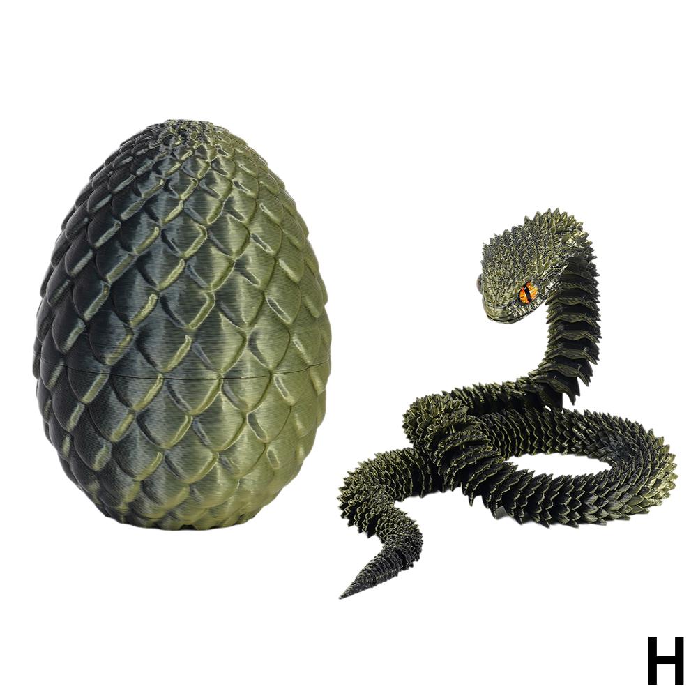 thumbnail image 1 of Huevo de dragón víbora impreso en 3D, regalo de Pascua transfronterizo, juguete para niños, 1 of 7