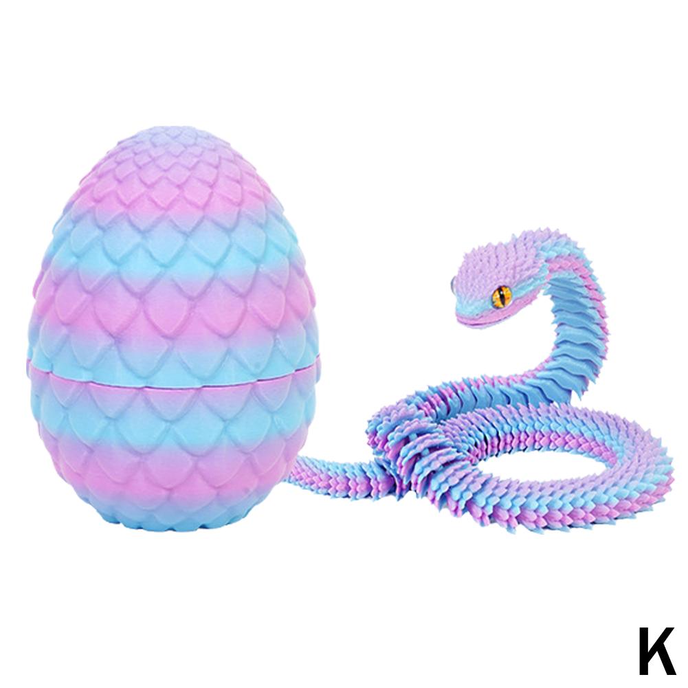 Huevo de dragón víbora impreso en 3D, regalo de Pascua transfronterizo, juguete para niños