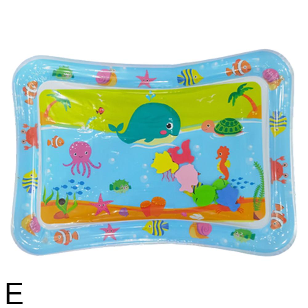 Almohadilla inflable para niños para tocar el agua, de PVC, con forma de pez oceánico, para gatear
