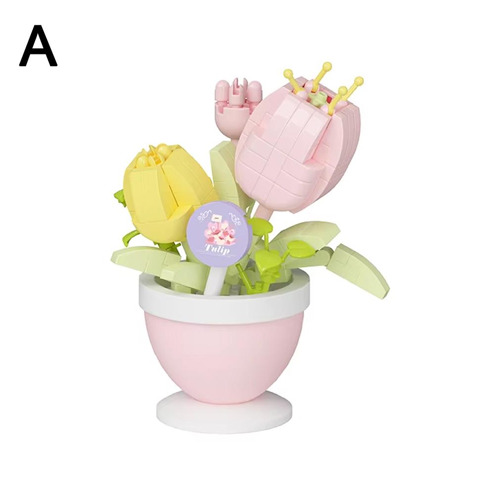 thumbnail image 1 of Compatible con Lego Flor Maceta Rosa Eterna Flor Suculenta Micropartículas Adornos de Regalo para Niñas Juguetes Transfronterizos, 1 of 2