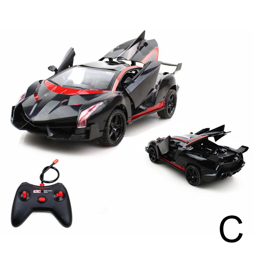thumbnail image 1 of Coche de control remoto de cinco vías, tres puertas, un botón, escala 1:18, modelo de coche de juguete para niños, coche de control remoto inalámbrico eléctrico para carreras de drift., 1 of 2