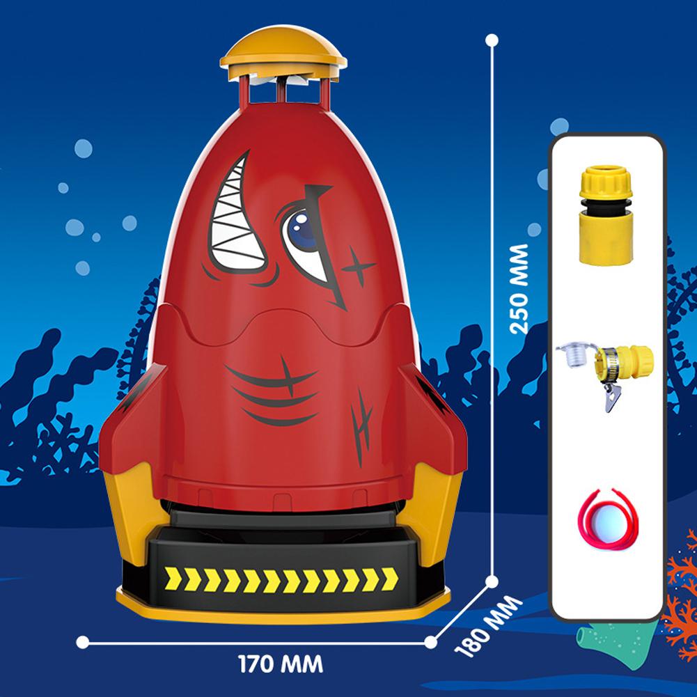 Juguete rociador de agua volador con cohete rociador de agua para exteriores, rociador de presión de agua, juguete para jugar con agua