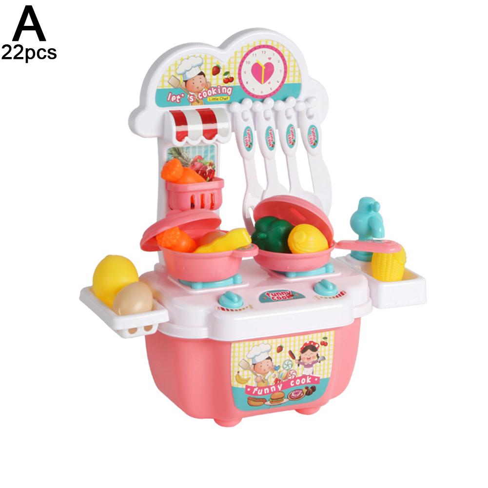 thumbnail image 1 of Juguetes de cocina de simulación para niños, vajilla de cocina para bebés y niñas, mini juego de utensilios de cocina, 1 of 2
